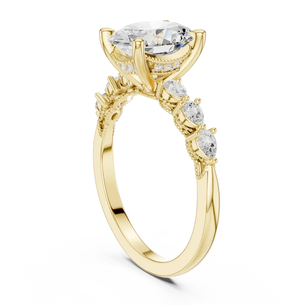 Ethereal Oval Cut Luminary Solitaire Engagement Ring - Image 3
