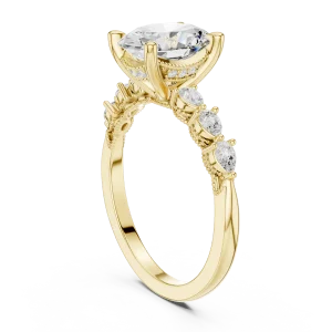 Ethereal Oval Cut Luminary Solitaire Engagement Ring - Image 3