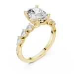 Ethereal Oval Cut Luminary Solitaire Engagement Ring