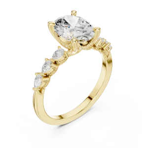 Ethereal Oval Cut Luminary Solitaire Engagement Ring