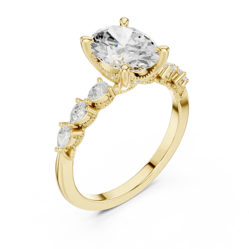 Ethereal Oval Cut Luminary Solitaire Engagement Ring