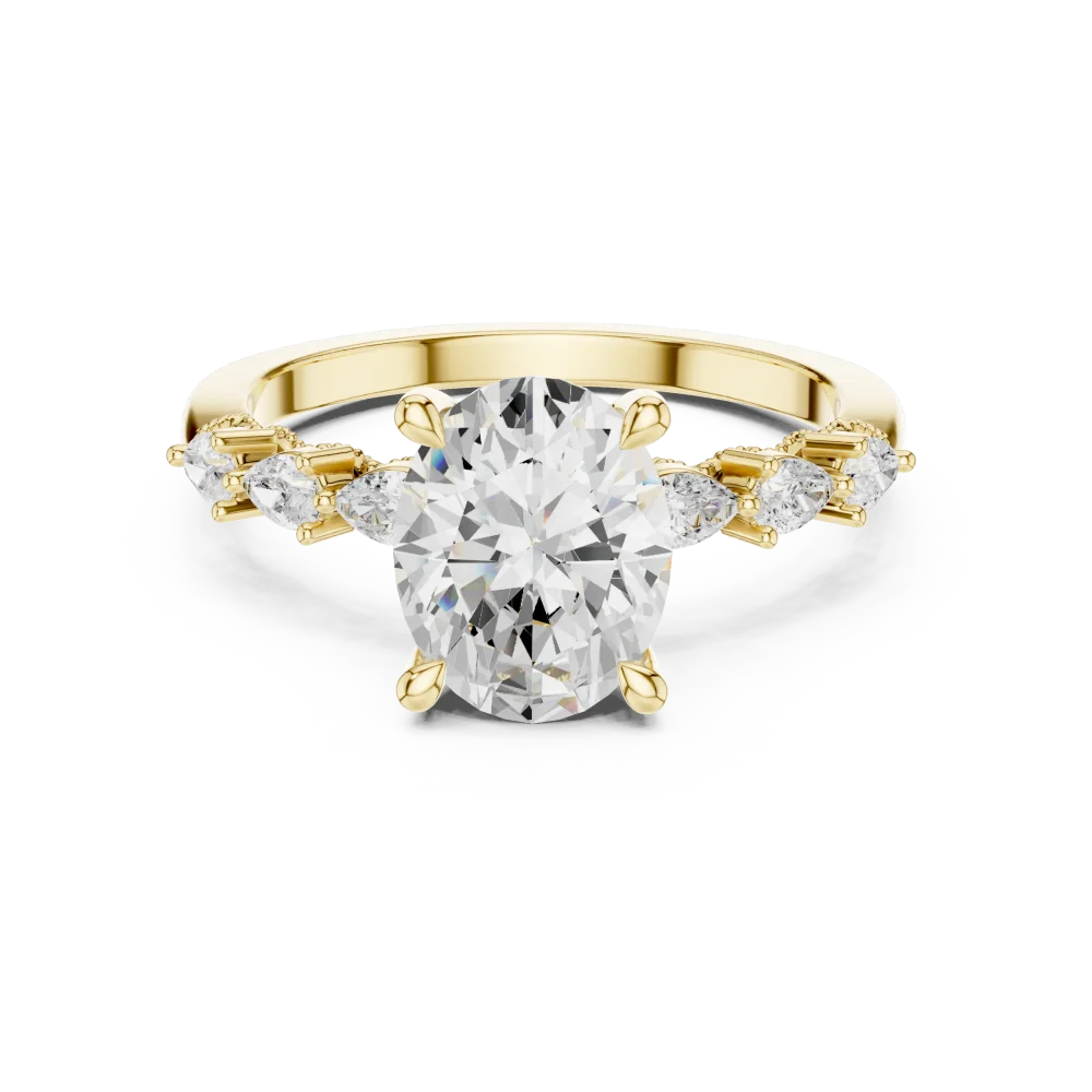 Ethereal Oval Cut Luminary Solitaire Engagement Ring - Image 2