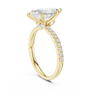 Luminary Marquise Pavé-Set Solitaire Engagement Ring - Image 3