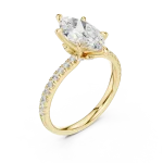Luminary Marquise Pavé-Set Solitaire Engagement Ring