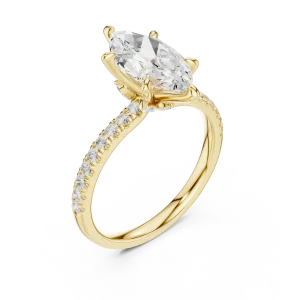 Luminary Marquise Pavé-Set Solitaire Engagement Ring