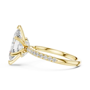 Luminary Marquise Pavé-Set Solitaire Engagement Ring - Image 4