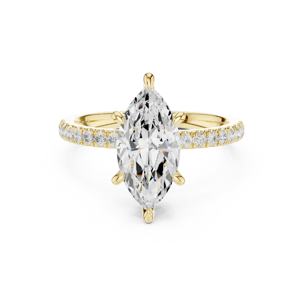 Luminary Marquise Pavé-Set Solitaire Engagement Ring - Image 2