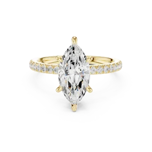 Luminary Marquise Pavé-Set Solitaire Engagement Ring - Image 2