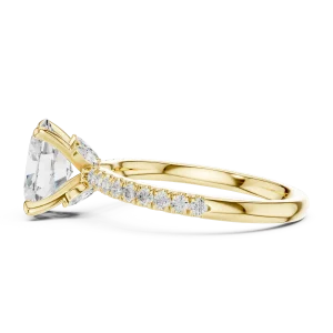 Ethereal Oval Cut Pavé-Set Diamond Solitaire Ring - Image 4