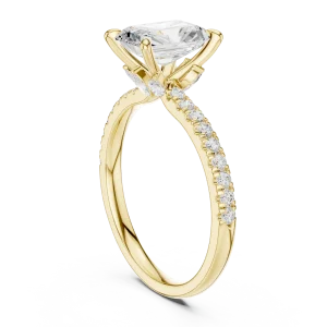 Ethereal Radiant Cut Pavé-Set Statement Solitaire Ring - Image 3