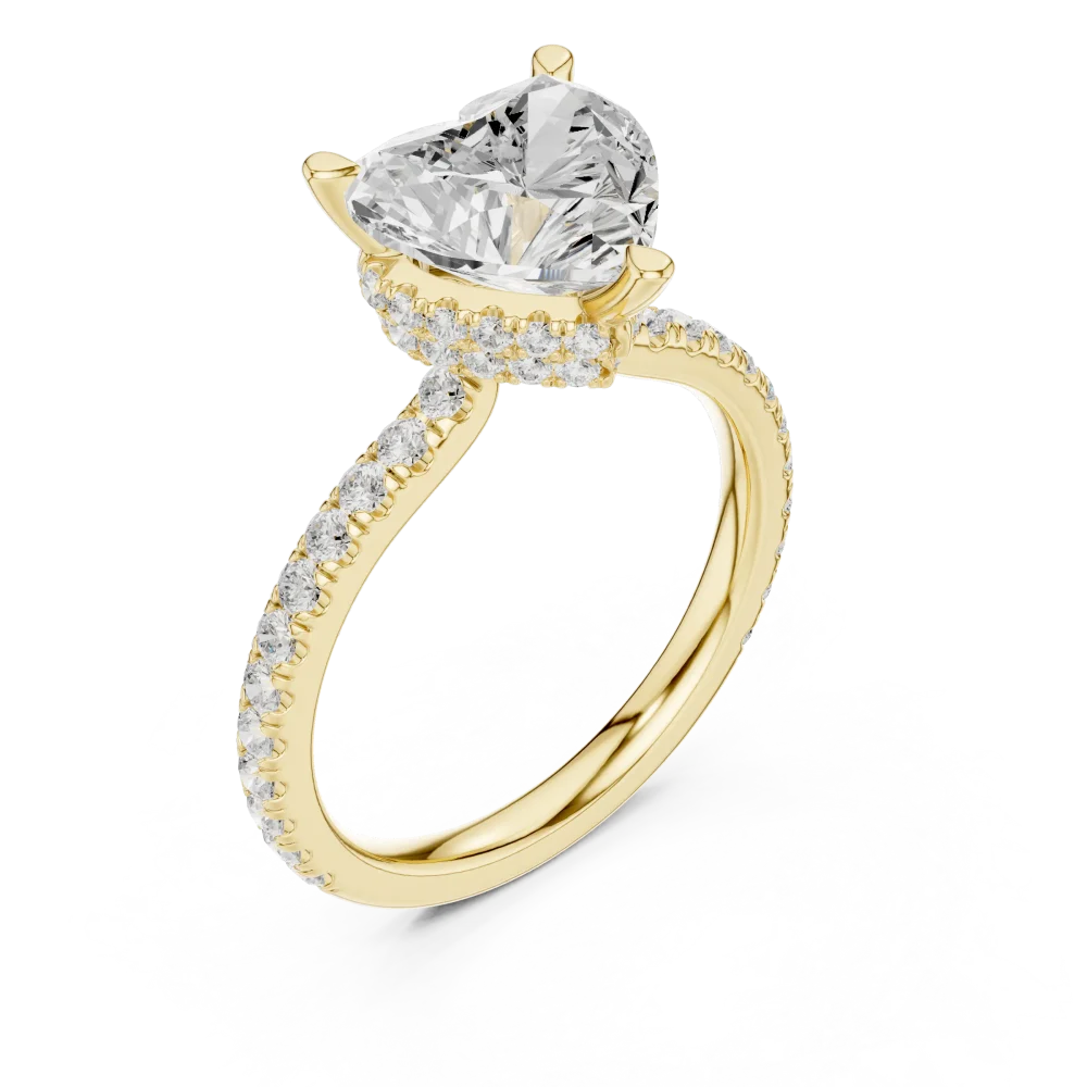 Discover the romance of our Ethereal Heart Cut Solitaire Ring. Featuring brilliant DIAMEUR diamonds in a modern, elegant design. Shop this masterpiece.