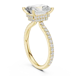 Luminary Radiant Cut Hidden Halo Solitaire Ring - Image 3