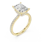 Luminary Radiant Cut Hidden Halo Solitaire Ring