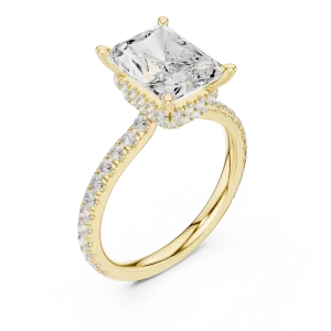 Luminary Radiant Cut Hidden Halo Solitaire Ring