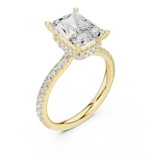 Luminary Radiant Cut Hidden Halo Solitaire Ring