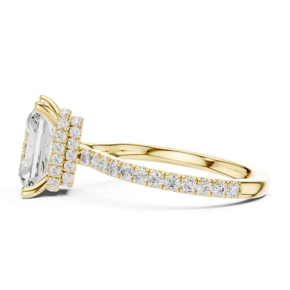 Luminary Radiant Cut Hidden Halo Solitaire Ring - Image 4