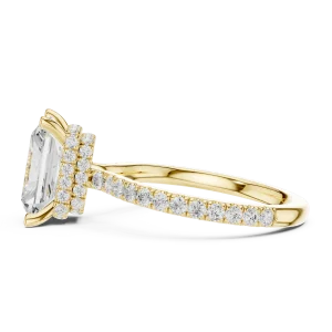 Luminary Radiant Cut Hidden Halo Solitaire Ring - Image 4
