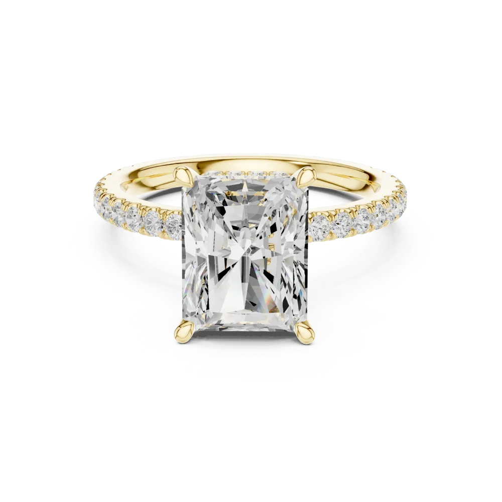 Luminary Radiant Cut Hidden Halo Solitaire Ring - Image 2