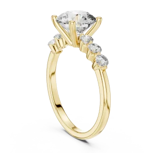 Luminary Round Brilliant Pavé-Set Solitaire Engagement Ring - Image 3