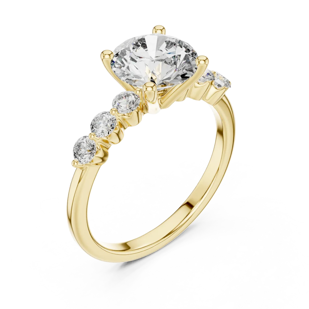 Celebrate forever with our radiant round solitaire ring. Expertly crafted for maximum brilliance, this modern classic is the perfect engagement choice.