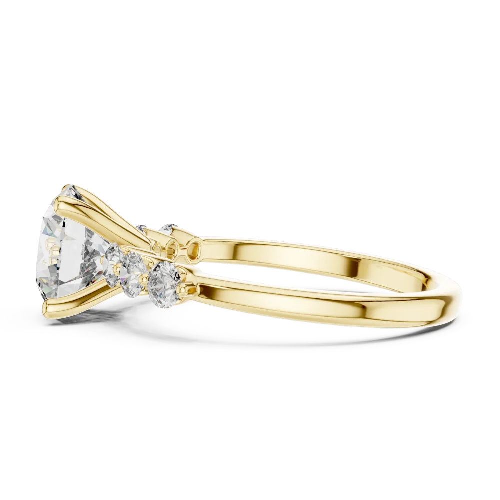 Luminary Round Brilliant Pavé-Set Solitaire Engagement Ring - Image 4