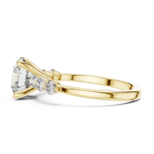 Luminary Round Brilliant Pavé-Set Solitaire Engagement Ring - Image 4