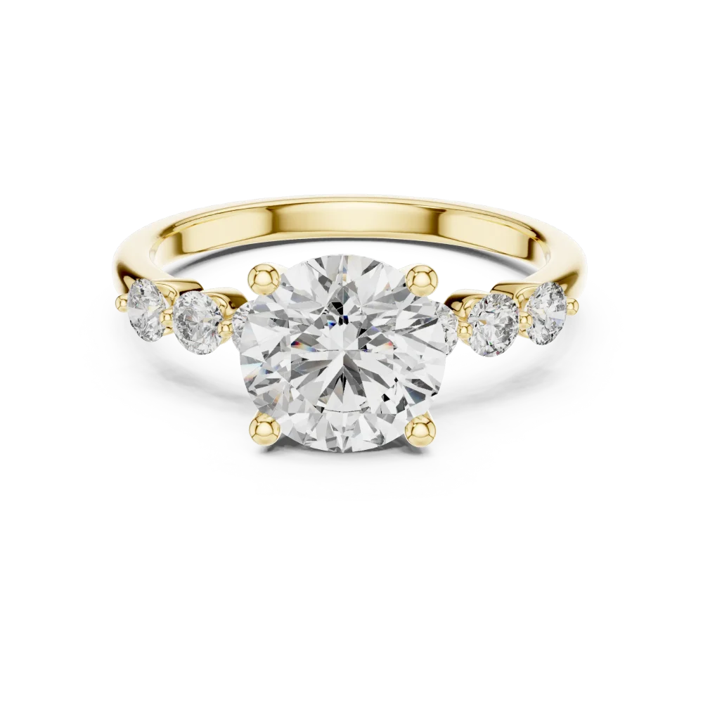Luminary Round Brilliant Pavé-Set Solitaire Engagement Ring - Image 2
