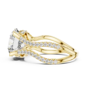 Infinite Radiance Round Brilliant Pavé-Set Solitaire Ring - Image 4