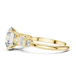 Infinite Round Brilliant Three-Stone Architectural Ring - Image 4