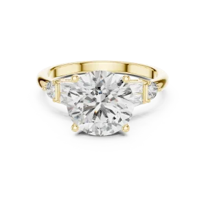 Infinite Round Brilliant Three-Stone Architectural Ring - Image 2