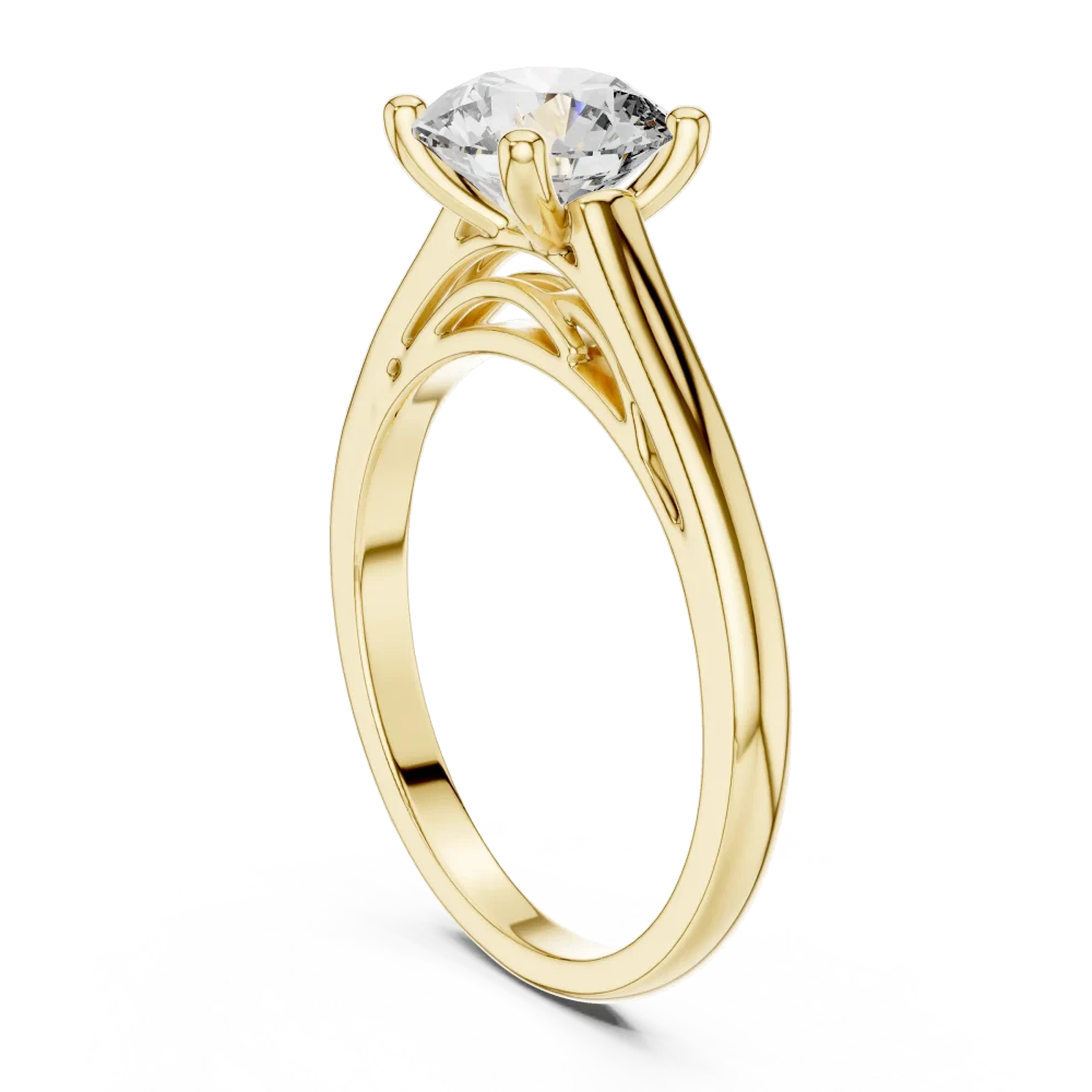 Ethereal Round Brilliant Silhouette Solitaire Ring - Image 3