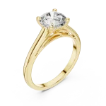 Ethereal Round Brilliant Silhouette Solitaire Ring