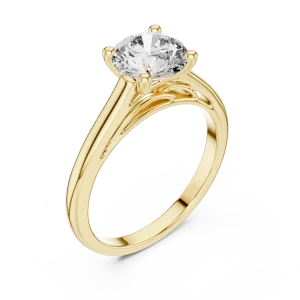 Ethereal Round Brilliant Silhouette Solitaire Ring