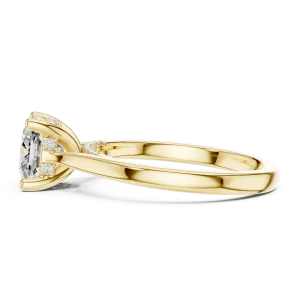 Ethereal Cushion Cut Hidden Halo Solitaire Engagement Ring - Image 4