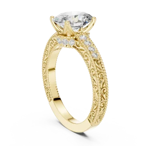 Ethereal Oval Cut Luminary Pavé-Set Solitaire Ring - Image 3