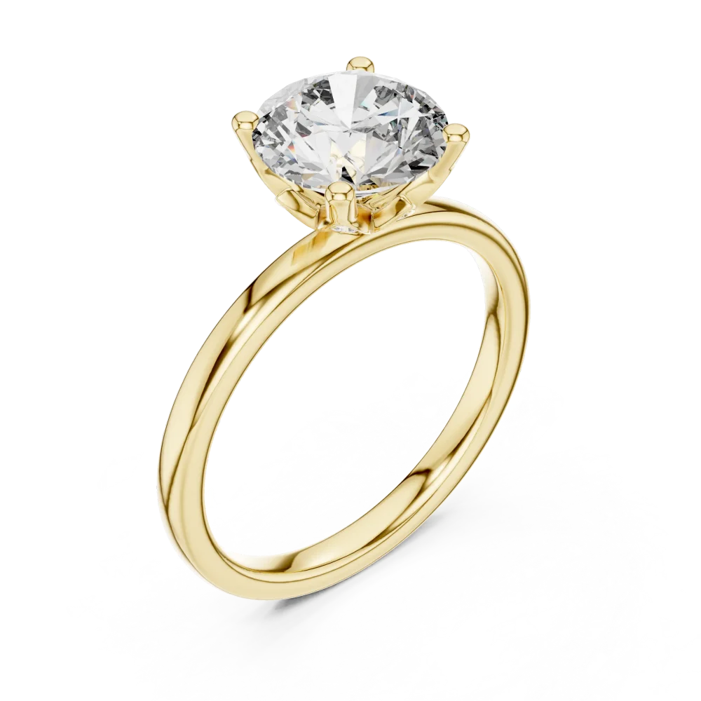 Experience timeless elegance with our Round Solitaire Engagement Ring. Handcrafted with brilliant DIAMEUR lab-grown diamonds. Shop this beauty today!