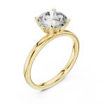 Essence Round Brilliant Solitaire Cathedral Engagement Ring