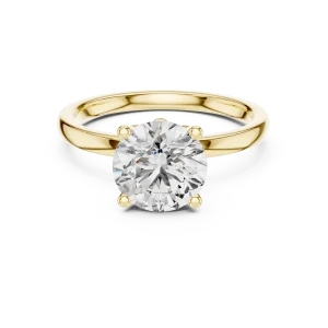 Essence Round Brilliant Solitaire Cathedral Engagement Ring - Image 2