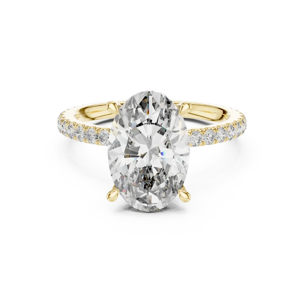 Ethereal Cushion Cut Hidden Halo Solitaire Ring - Image 2