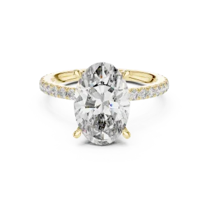 Ethereal Cushion Cut Hidden Halo Solitaire Ring - Image 2