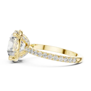 Ethereal Round Brilliant Pavé-Set Solitaire Engagement Ring - Image 4