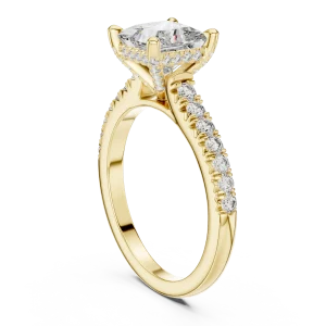 Ethereal Princess Pavé-Set Solitaire Engagement Ring - Image 3
