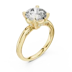 Ethereal Round Brilliant Hidden Halo Solitaire Ring