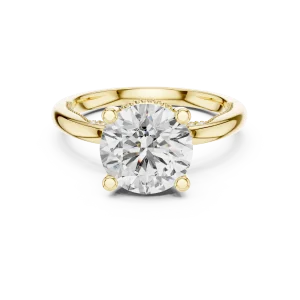 Ethereal Round Brilliant Hidden Halo Solitaire Ring - Image 2