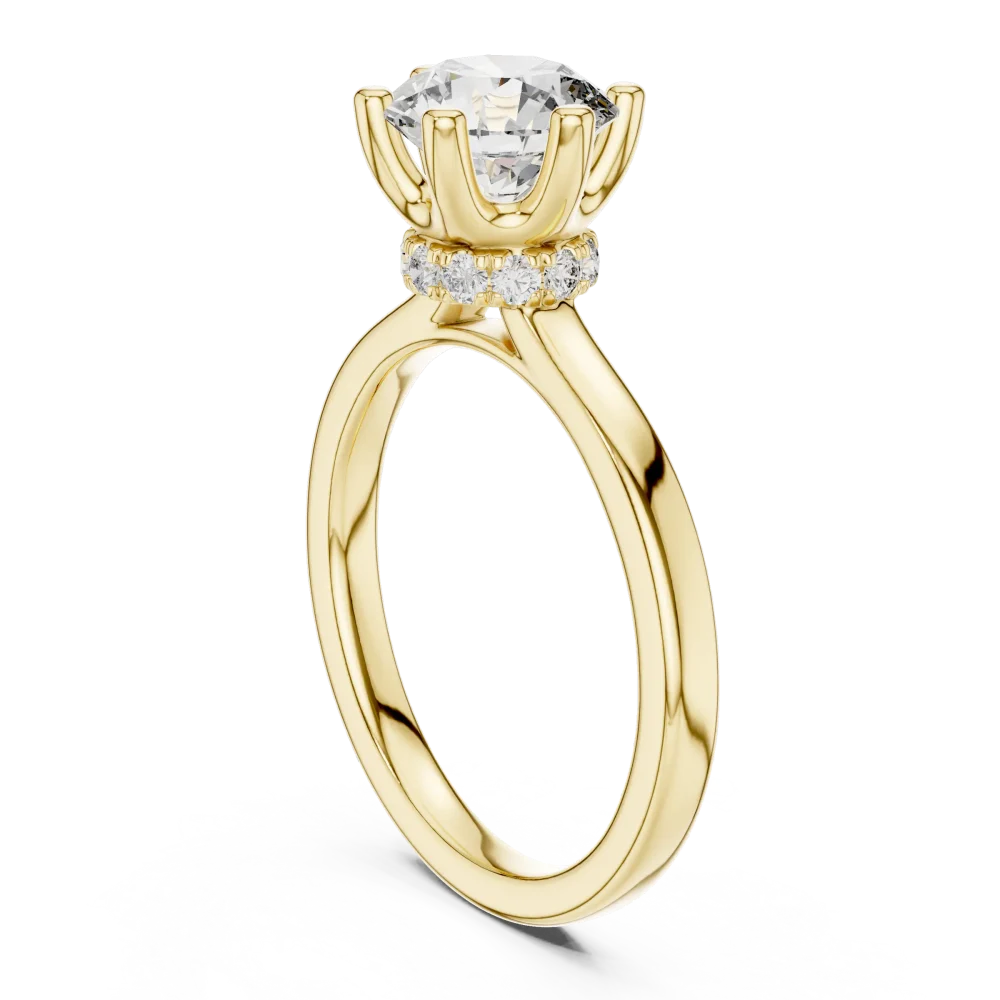 Luminary Round Brilliant Hidden Halo Solitaire Ring - Image 3