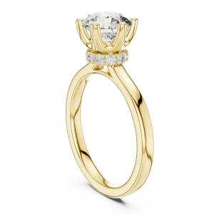 Luminary Round Brilliant Hidden Halo Solitaire Ring - Image 3