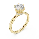 Luminary Round Brilliant Hidden Halo Solitaire Ring