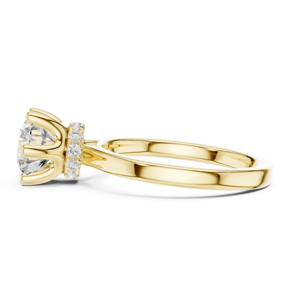 Luminary Round Brilliant Hidden Halo Solitaire Ring - Image 4