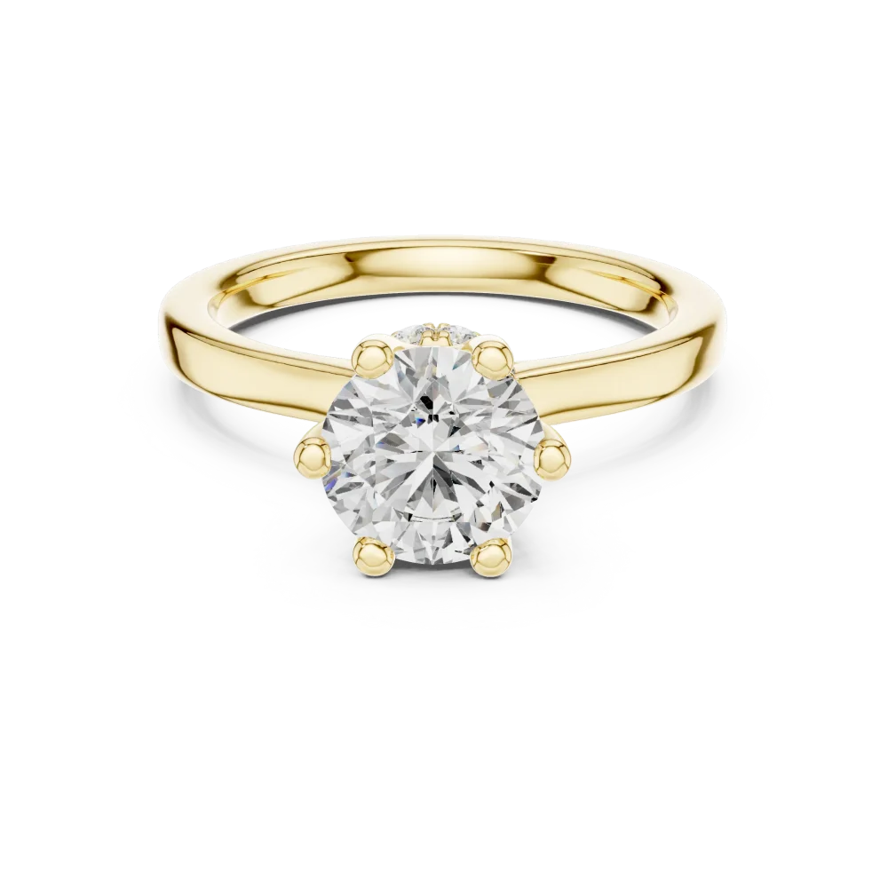 Luminary Round Brilliant Hidden Halo Solitaire Ring - Image 2