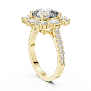Luminary Cushion Cut Architectural Statement Solitaire Ring - Image 3